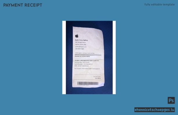 Beispiel einer Zahlungsbestätigung von Apple